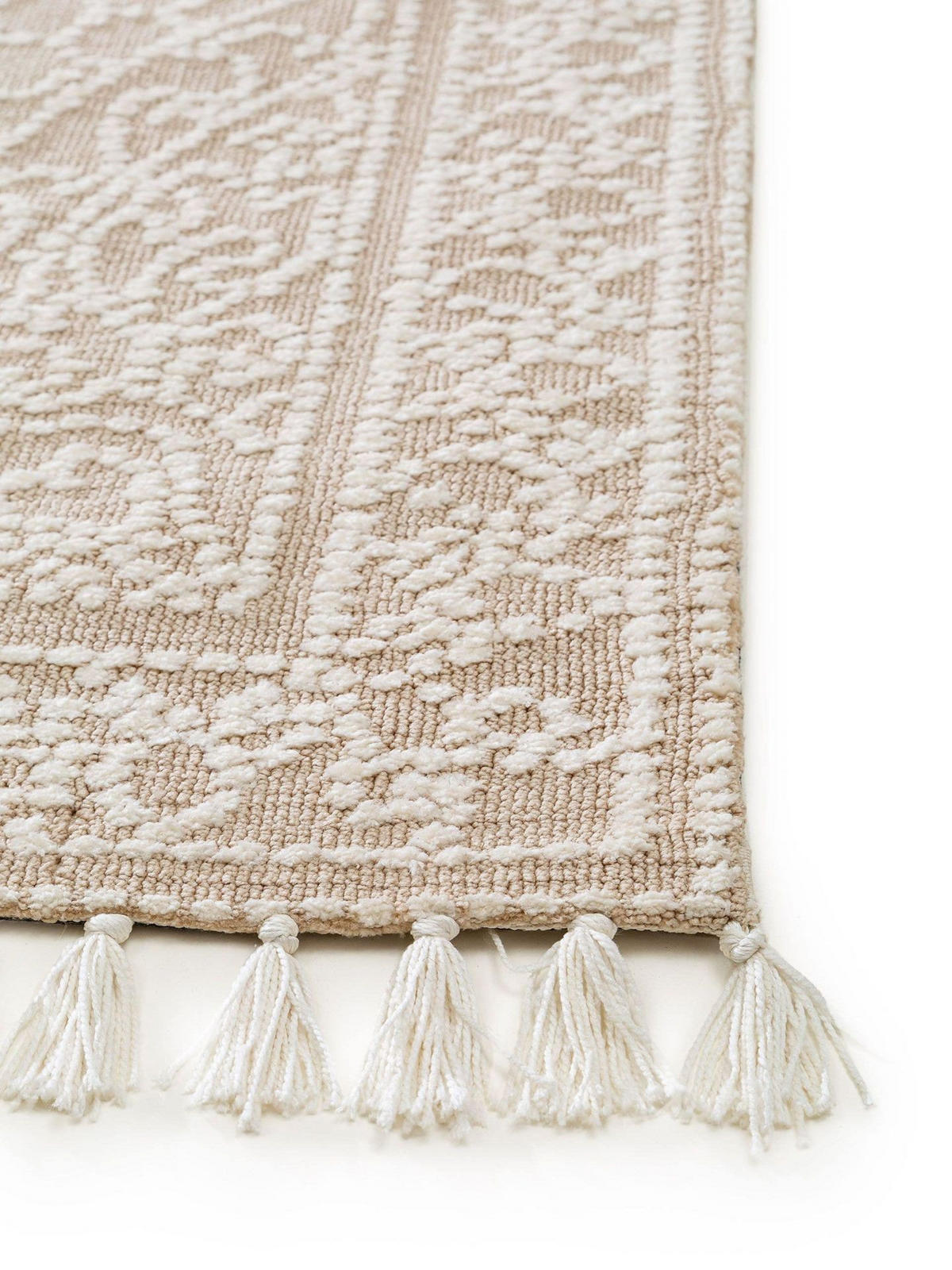 TEPPICH Teppich Elias Beige - Beige, Textil (120/1cm) - KUNSTLOFT