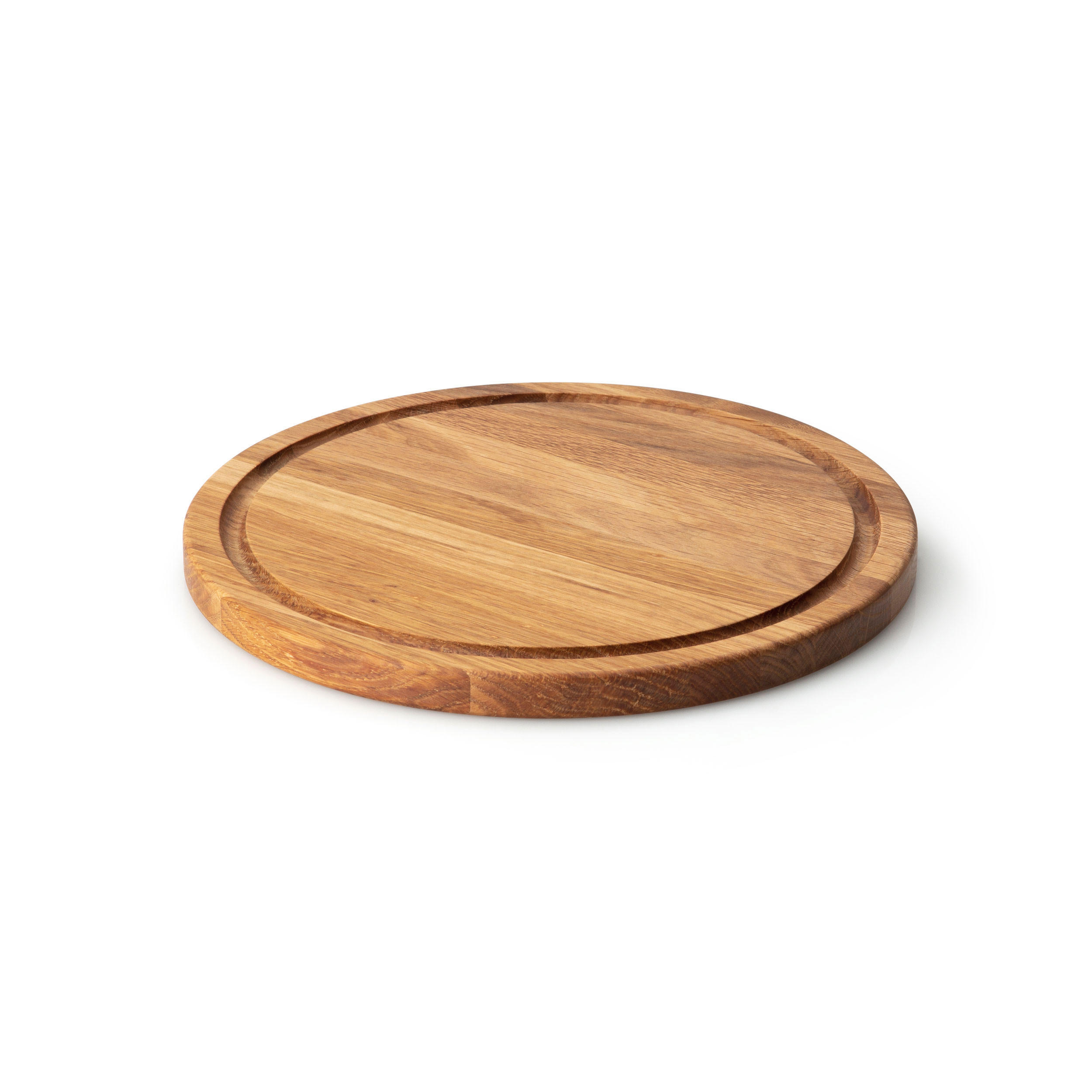 STEAKTELLER Rund, Eichenholz, Ø 28 cm - Braun, Holz (28/28/3cm) - Continenta