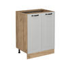 KÜCHENUNTERSCHRANK R-Line Weiß Landhaus 60 cm ohne Arbeitsplatte - Honigeiche/Eiche Wotan, Holzwerkstoff (60/81.6/46cm) - Vicco