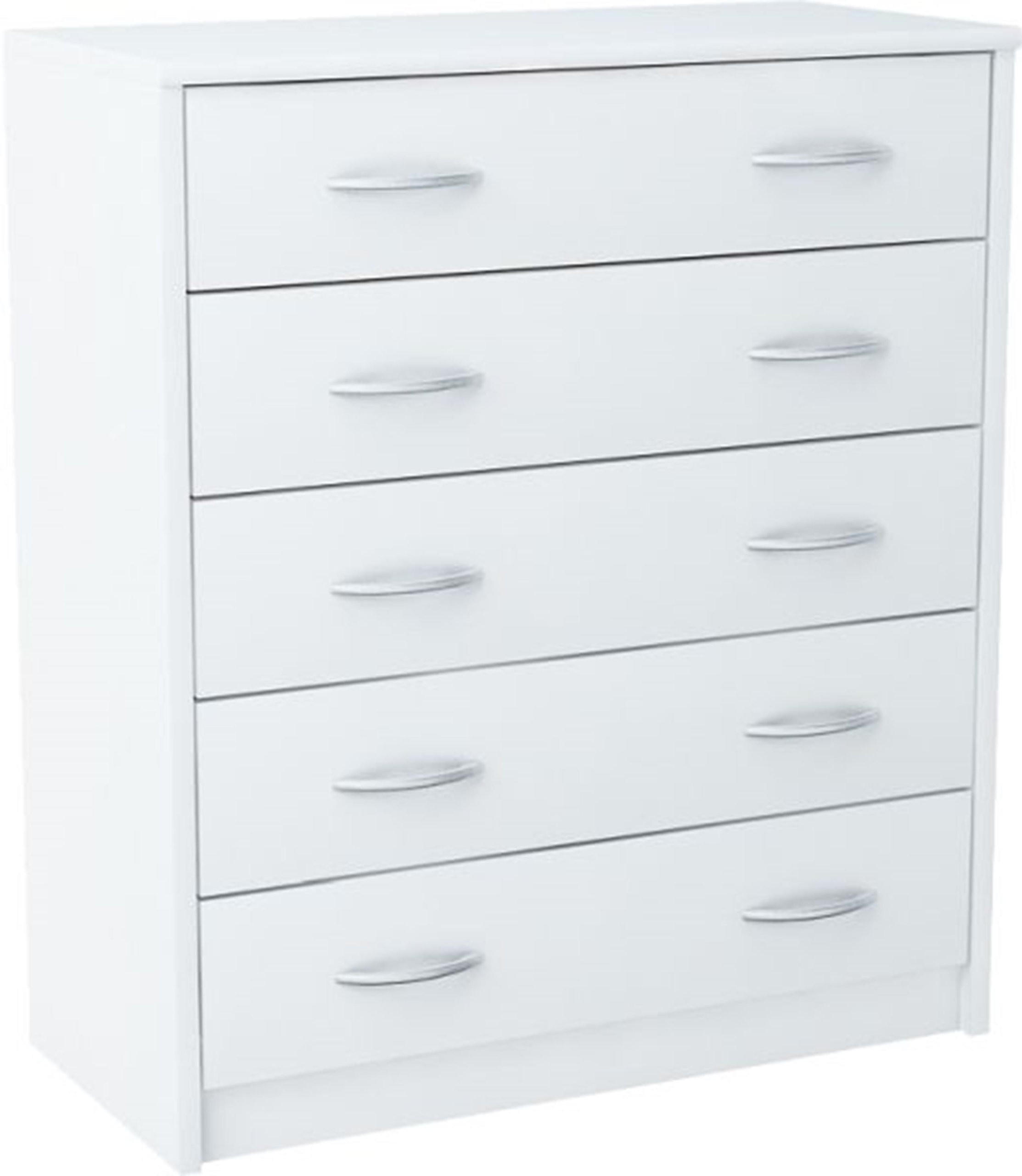 KOMMODE 5S Weiß 74/35/85 cm mit 5 Schubladen - Weiß, Holzwerkstoff (74/85/35cm) - Matkam Möbel