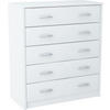 KOMMODE 5S Weiß 74/35/85 cm mit 5 Schubladen - Weiß, Holzwerkstoff (74/85/35cm) - Matkam Möbel