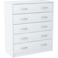 KOMMODE 5S Weiß 74/35/85 cm mit 5 Schubladen - Weiß, Holzwerkstoff (74/85/35cm) - Matkam Möbel