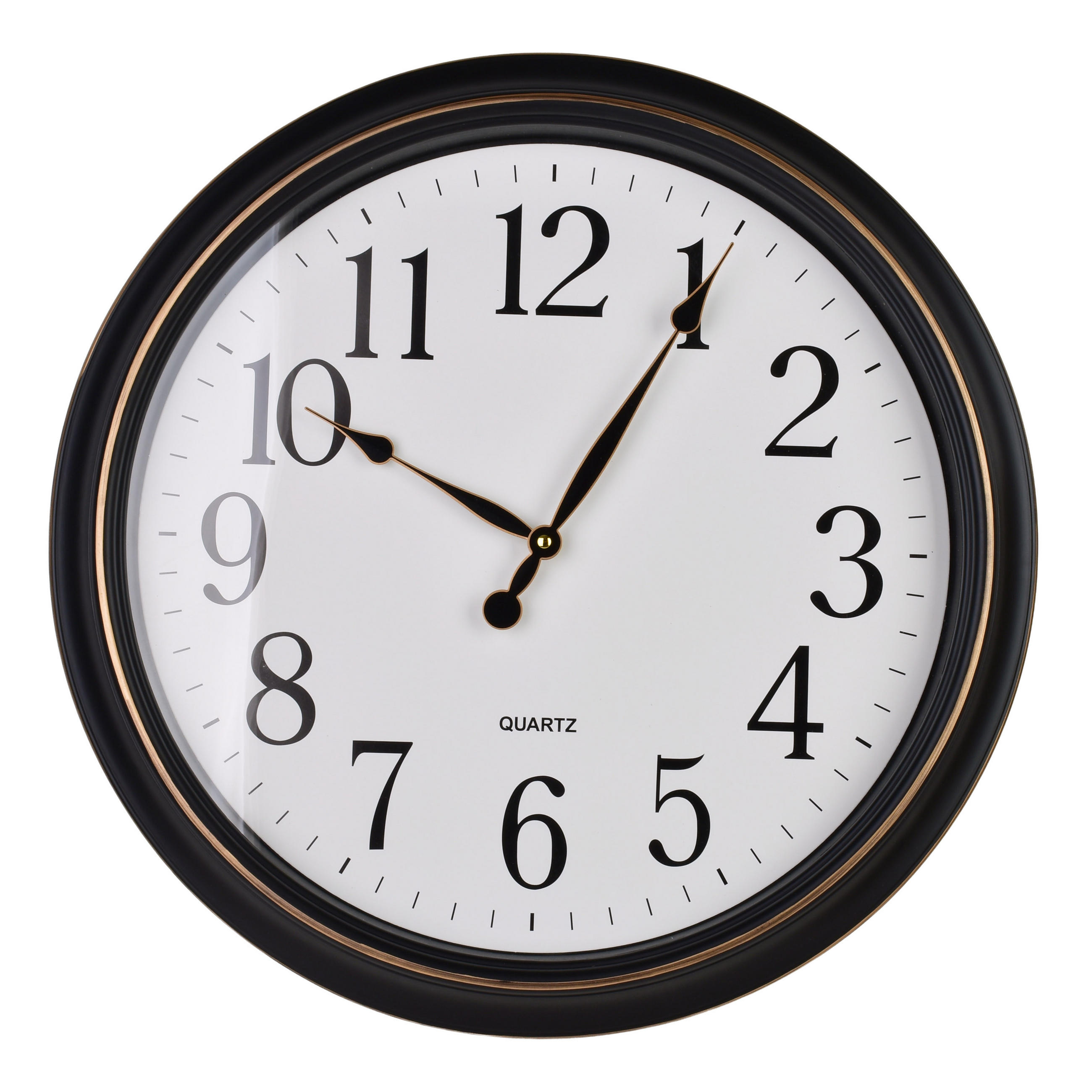 WANDUHR Ramsey Schwarz 50/5/50 cm Kunstoff - Schwarz, Kunststoff (50/50/5cm) - Mondex