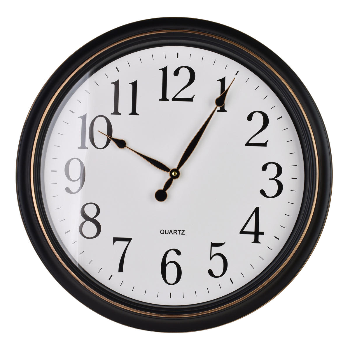 WANDUHR Ramsey Schwarz 50/5/50 cm Kunstoff - Schwarz, Kunststoff (50/50/5cm) - Mondex