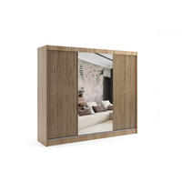 KLEIDERSCHRANK VILAN mit Spiegel - 250 cm - Sonoma Eiche|Eichefarben - Eichefarben/Sonoma Eiche, Holzwerkstoff (250/215/61cm) - ALTDECOR