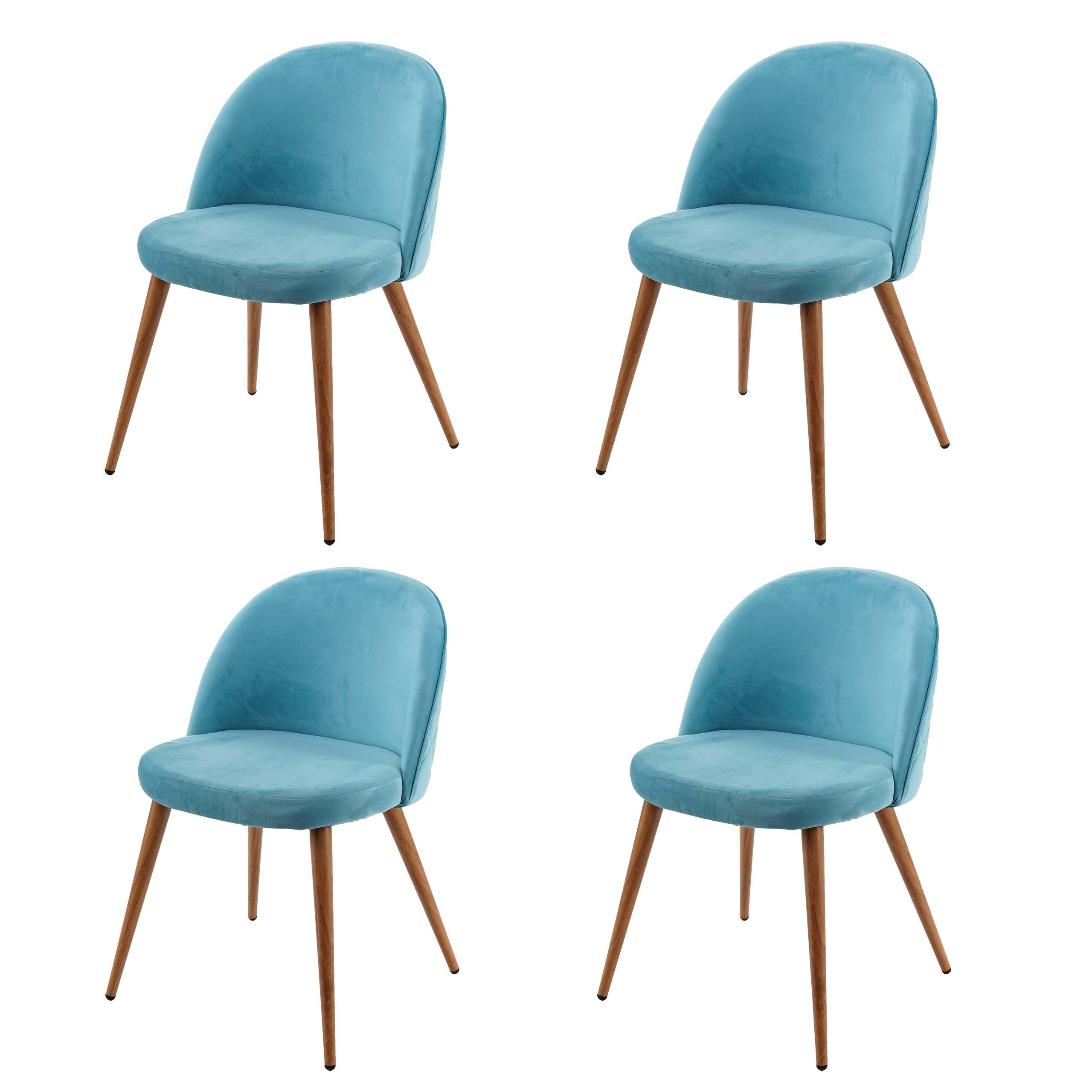 ESSZIMMERSTUHL Türkis 4er-Set - Türkis, Textil (48/77/46cm) - MCW