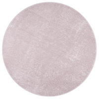 LUXUS SOFT VELOURS TEPPICH SHINE RUND - Rosa, Textil (133/133cm) - Snapstyle