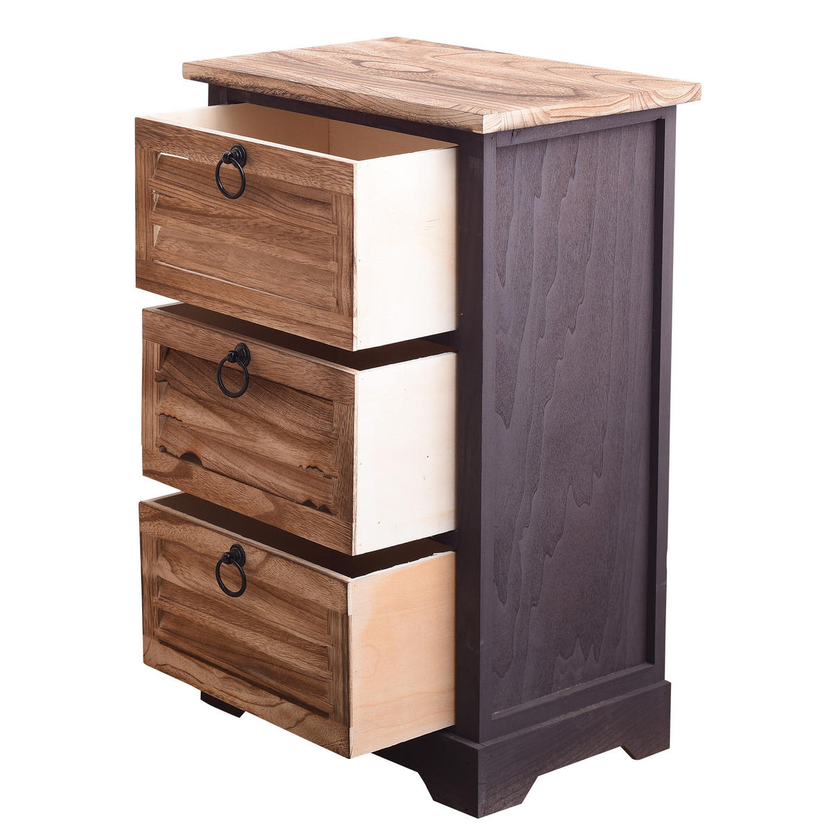 NACHTTISCH Schwarz 27/40/63 cm - Schwarz, Holz (27/63/40cm) - Mobili Rebecca