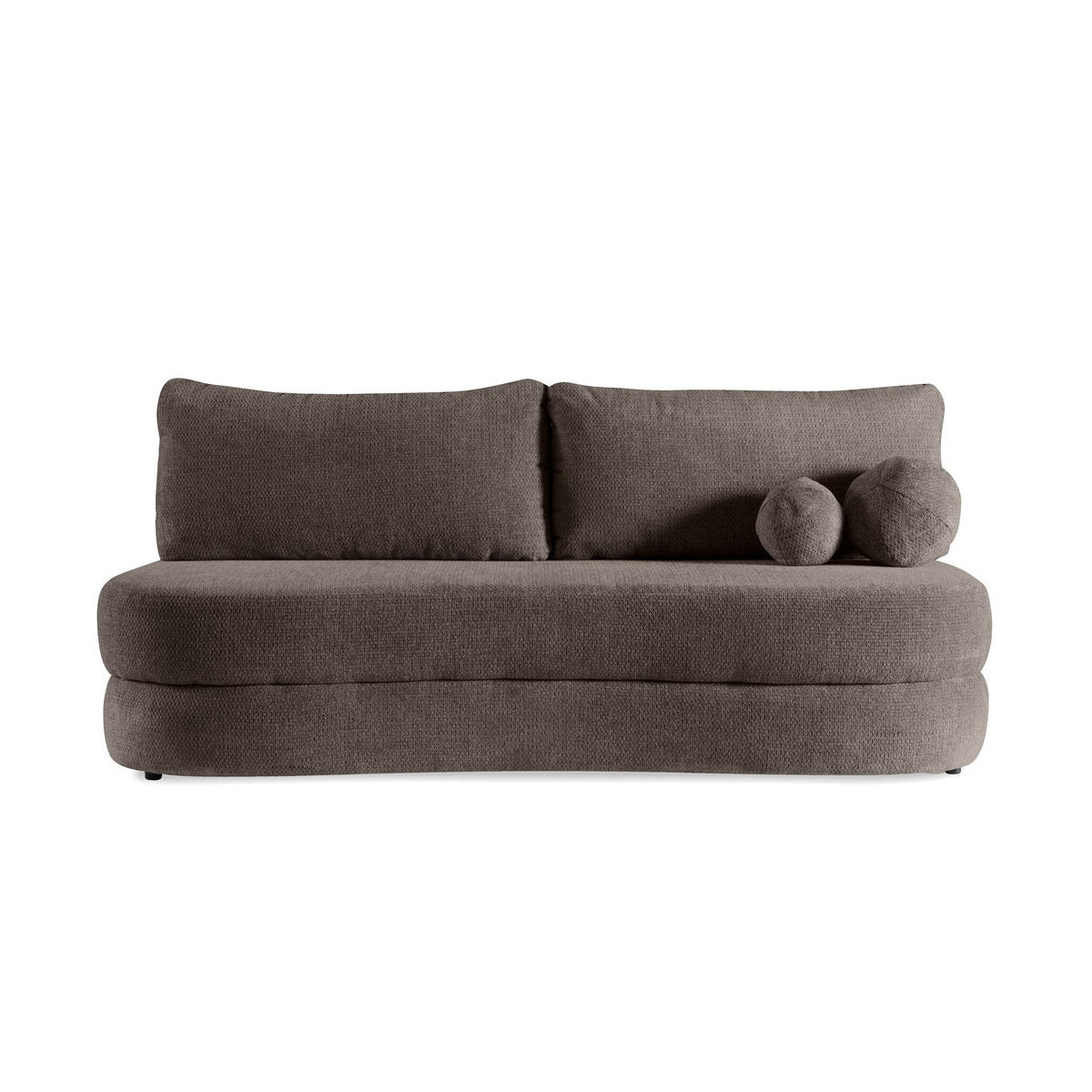 SOFA Rocket Braun, mit Schlaffunktion - Dunkelbraun, Holzwerkstoff/Textil (211/93/108cm) - Bettso