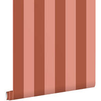 TAPETE Streifenmuster 0.53 x 10.05 m - Pink, Papier (53/1000cm) - ESTAhome