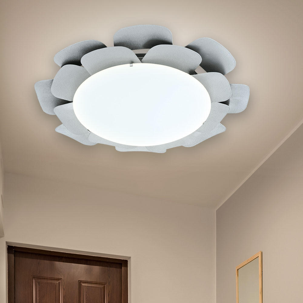 LED DECKENLEUCHTE Reclette Silber - Silberfarben, Glas (38/38/8cm)
