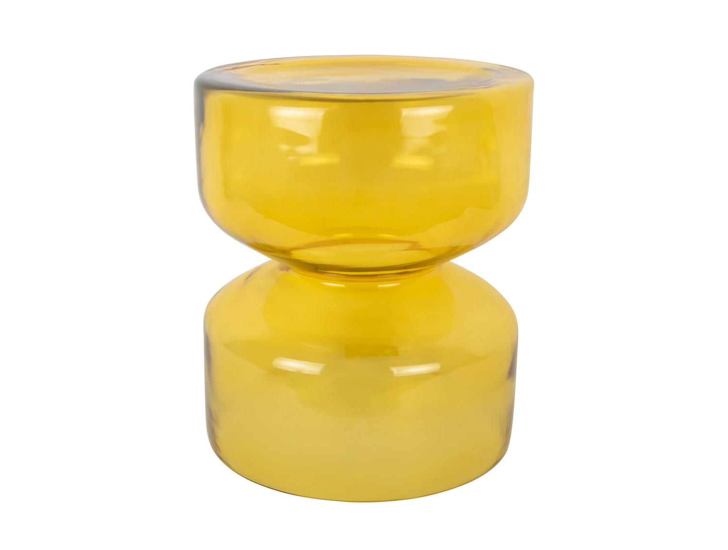 BEISTELLTISCH Doble Gelb 35/35/41 cm - Gelb, Glas (35/35/41cm) - Leitmotiv