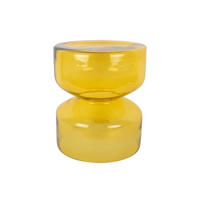 BEISTELLTISCH Doble Gelb 35/35/41 cm - Gelb, Glas (35/35/41cm) - Leitmotiv