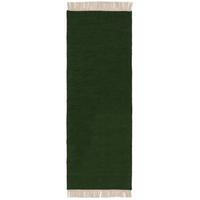VLNĚNÝ koberec Liv Tmavě zelená 80x250 cm - zelená barva, textil/přírodní materiály (80/1cm) - KUNSTLOFT