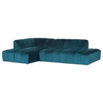 ECKSOFA in Samt Petrol  - Petrol/Schwarz, MODERN, Kunststoff/Textil (180/289cm) - Carryhome