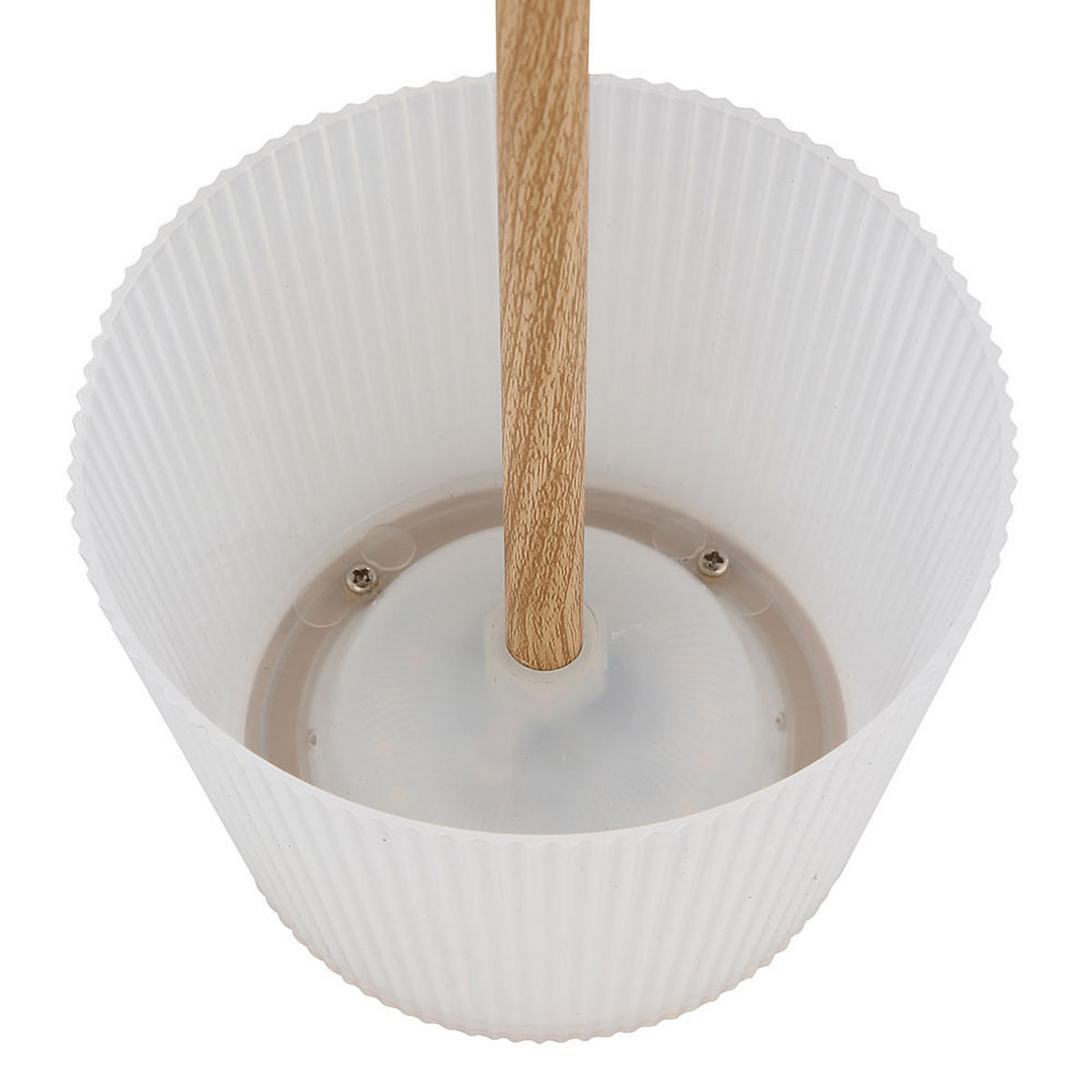 LED TISCHLEUCHTE Holzoptik Braun - Braun, Kunststoff (13/13/38cm) - Globo Lighting