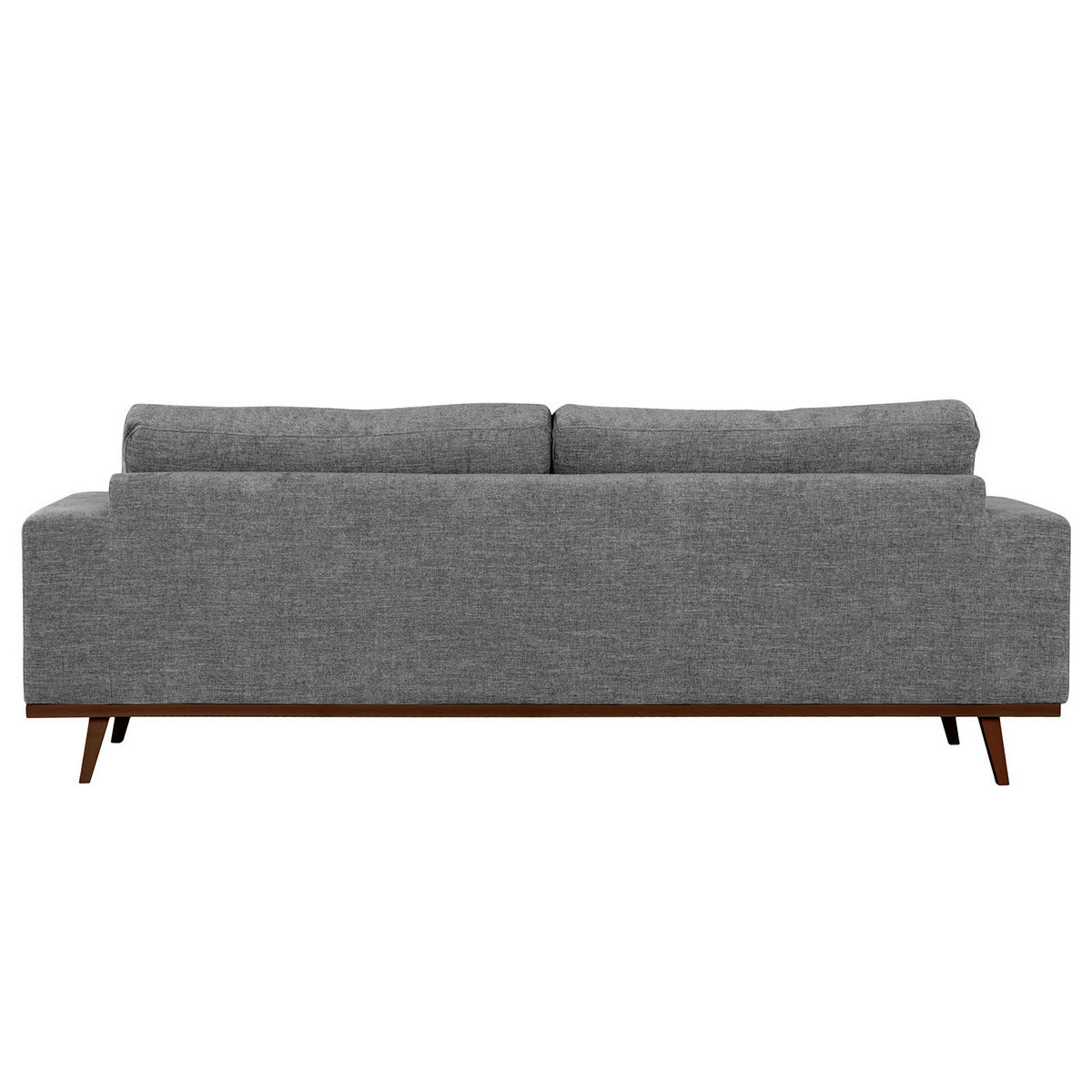 2-SITZER SOFA - Dunkelgrau/Buchefarben, Buchenholz/Textil (197/81/88cm) - home24