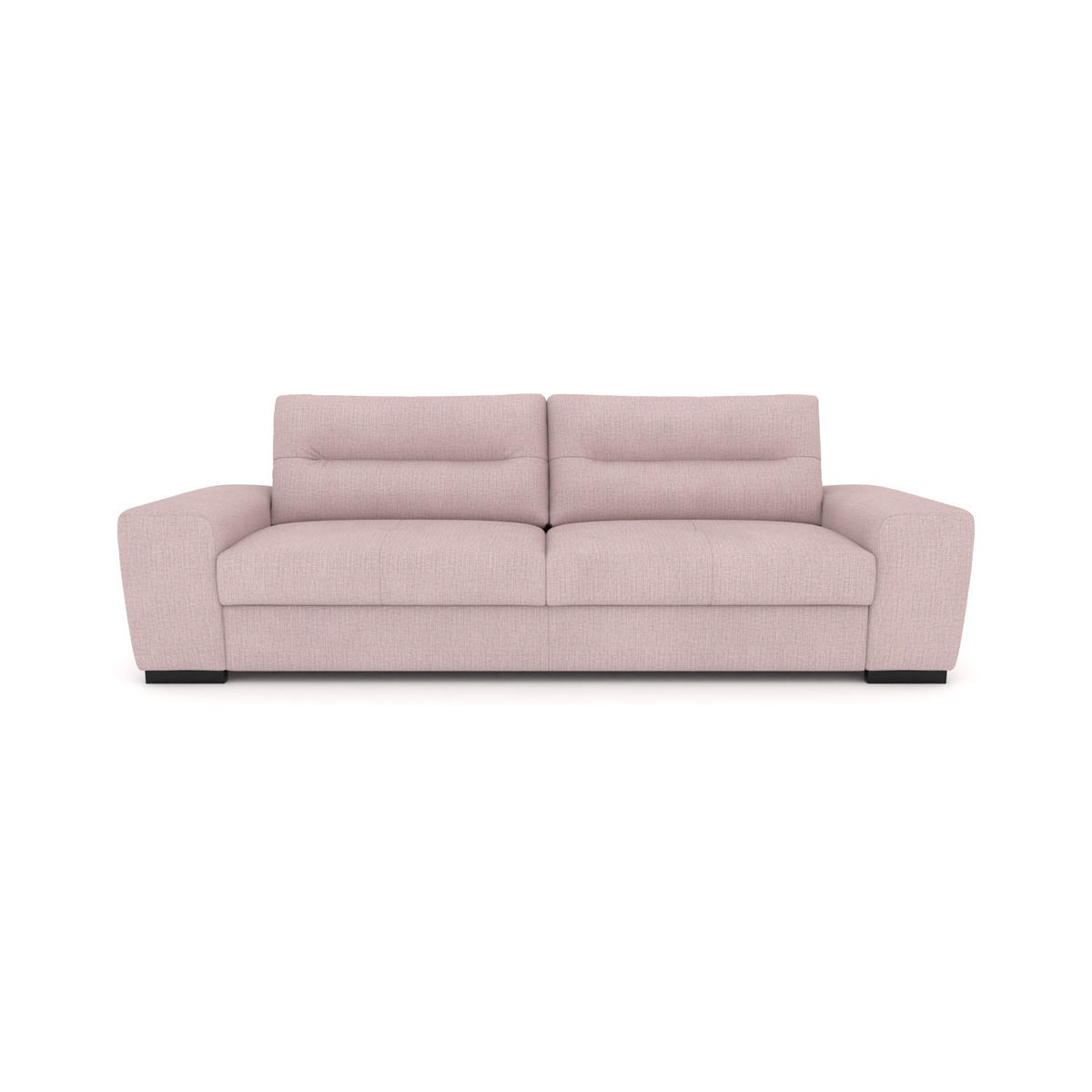 3-SITZER Carlisle Chenille Rosa 274/97/93 cm - Altrosa, Kunststoff/Textil (274/93/97cm) - foamnova