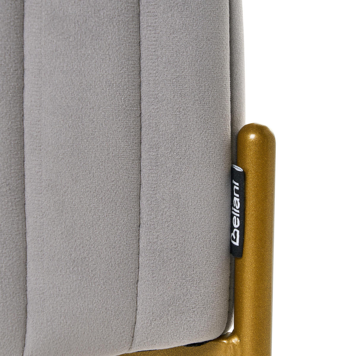 HOCKER Samtstoff Grau Utah - Grau, Textil (47/43/47cm) - Beliani