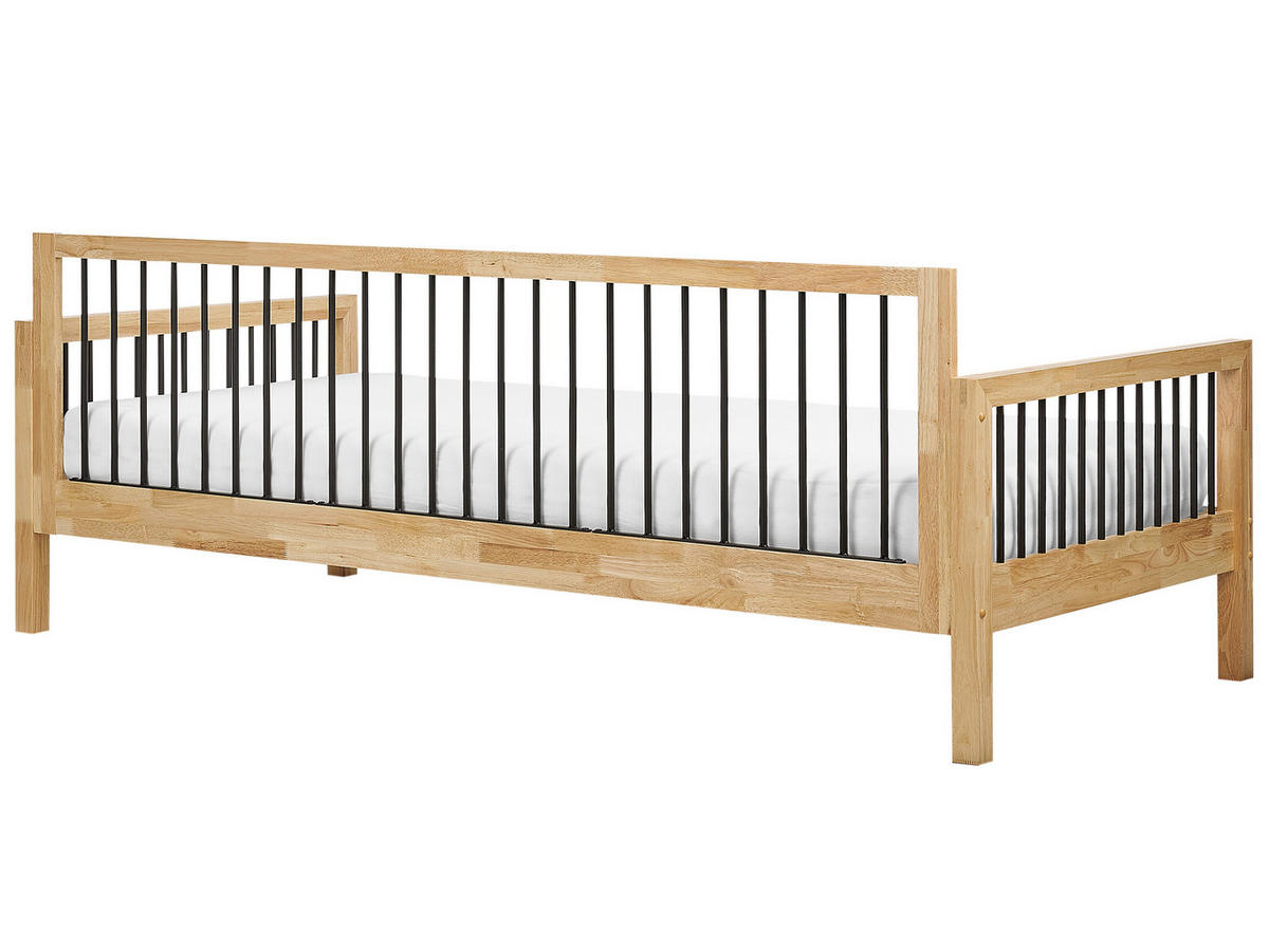 TAGESBETT Holz 90/200 cm Hellbraun Tricot - Hellbraun, Holz - Beliani