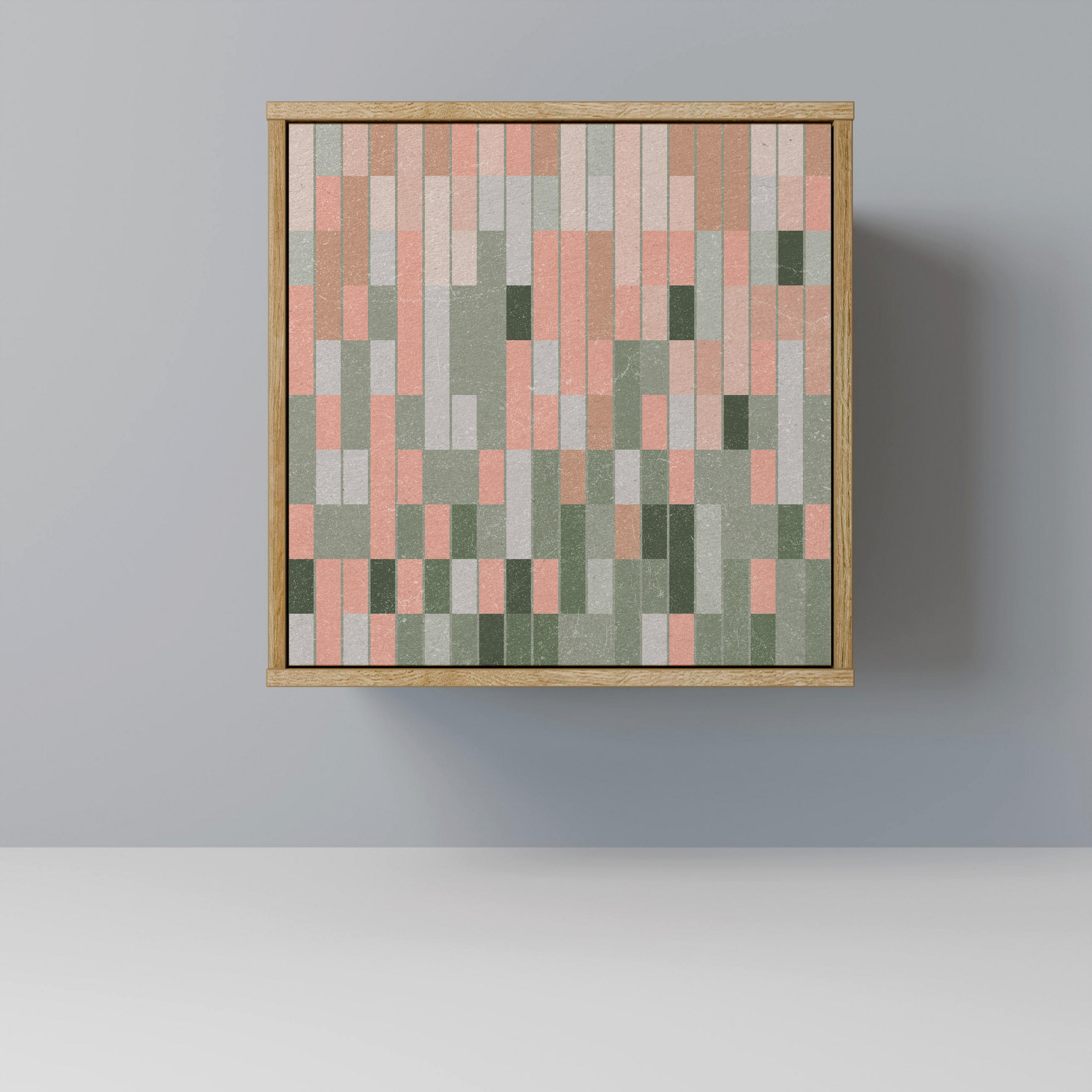 SIDEBOARD BUILDING THE FUTURE, Eichefarben, 57,5x42x57,5 cm, Ohne Füße - Eichefarben/Multicolor, Holzwerkstoff (57.5/57.5/42cm) - SpaceRebels