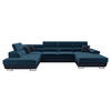 WOHNLANDSCHAFT Cotere Bis Premium, Seite: Links - Dunkelblau, Holz/Textil (345/91/202cm) - MIRJAN24