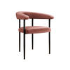 POLSTERSTUHL Aria - Schwarz/Rosa, Textil/Metall (61/73/56cm) - MIRJAN24