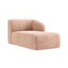 SOFAELEMENT Rechts Chenille Stoff Pink - Koralle/Schwarz, Holzwerkstoff/Kunststoff (91/75/166cm) - Makamii