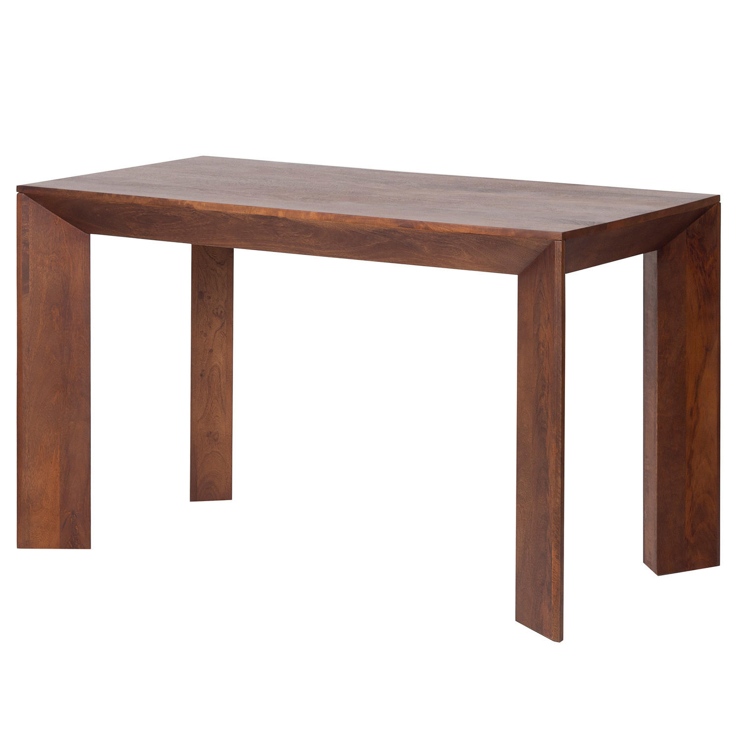 MASSIVER ESSTISCH - Massivholz - Mango Dunkel - Braun, Holz (65/130/76cm) - home24