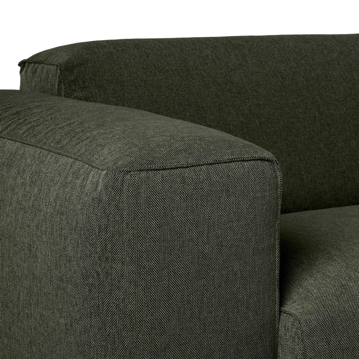 ECKSOFA mit XL-Longchair - Schwarz/Grau, Kunststoff/Textil (260/171cm) - home24