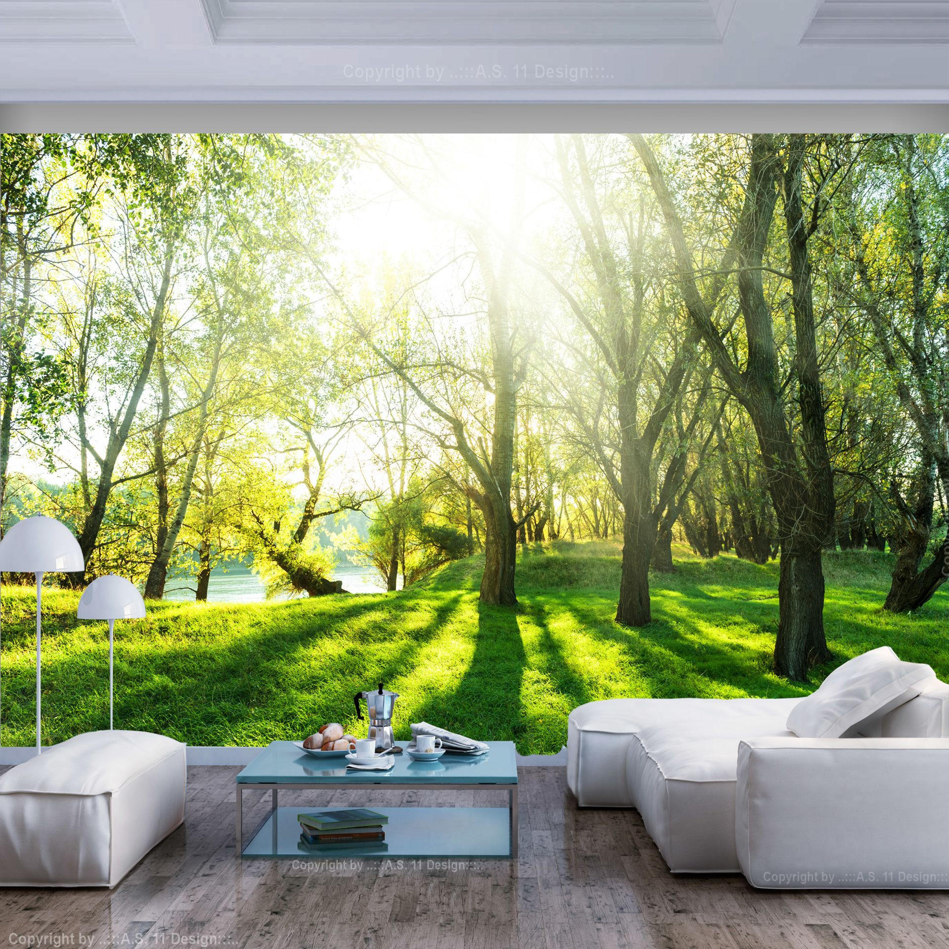 SELBSTKLEBENDE FOTOTAPETE 147/105 cm - Schwarz/Grün, Kunststoff/Textil (147/1cm) - KUNSTLOFT
