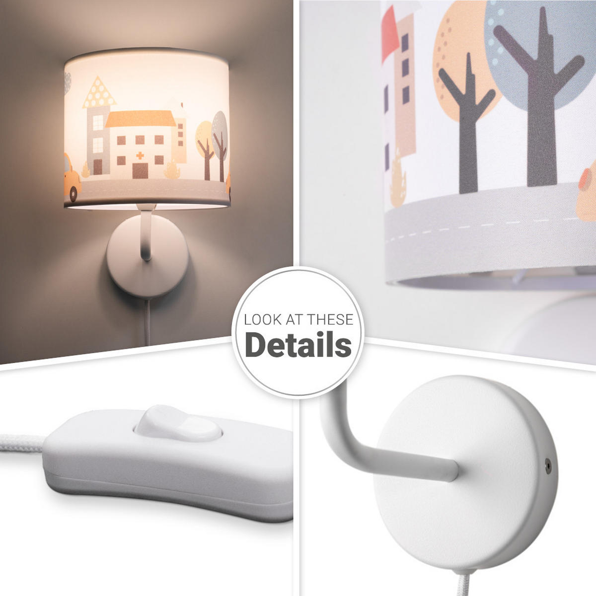 KINDERZIMMERLAMPE Luca Wl Cap 318 - Hellrot, Metall (18/26.9/20.9cm) - Paco Home