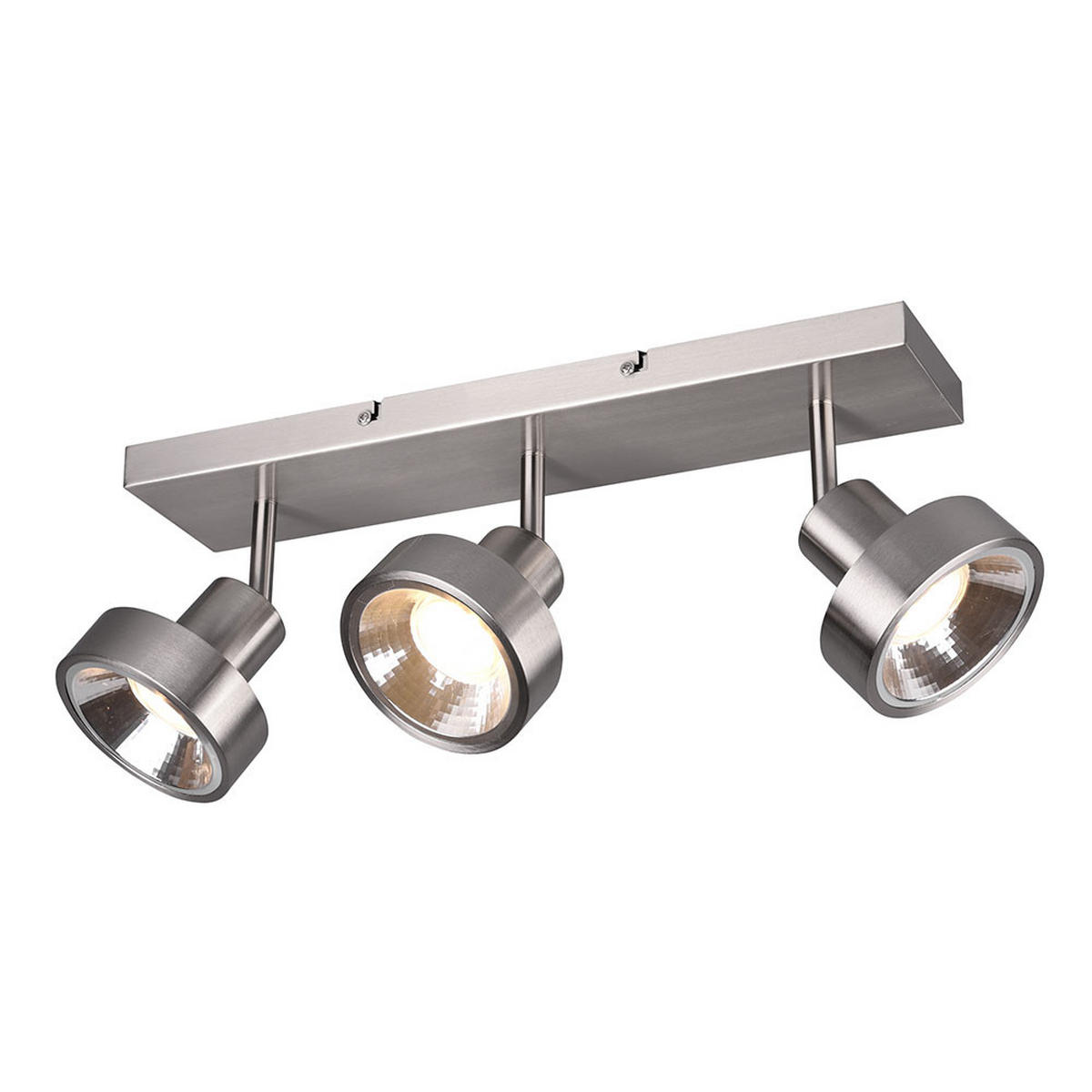 LED DECKENLEUCHTE Metall Silber 3-flammig - Silberfarben, Metall (44/16/19cm)