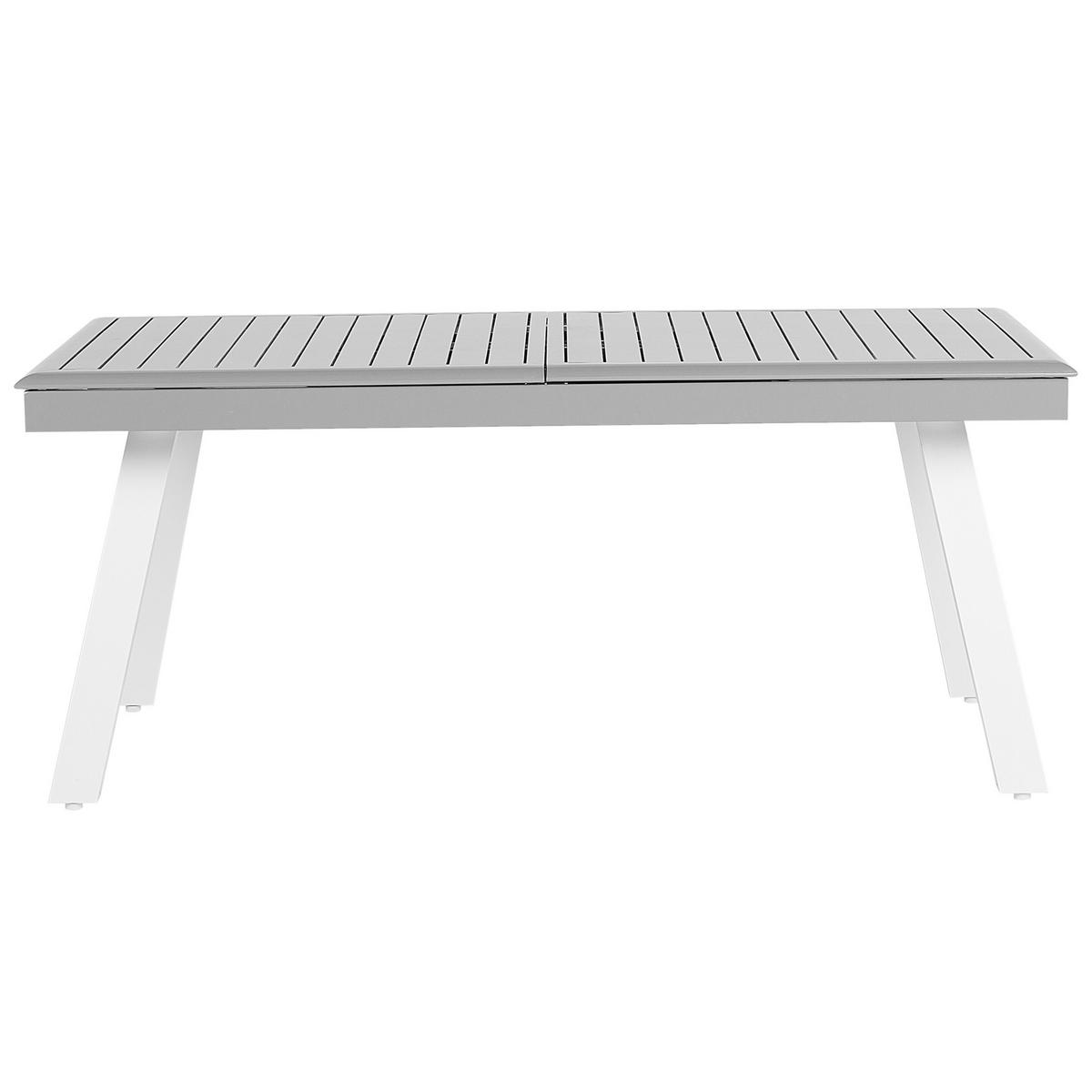 GARTENTISCH grau ausziehbar 175/255/100 cm Pereta - Grau, Metall (255/100/73cm) - Beliani