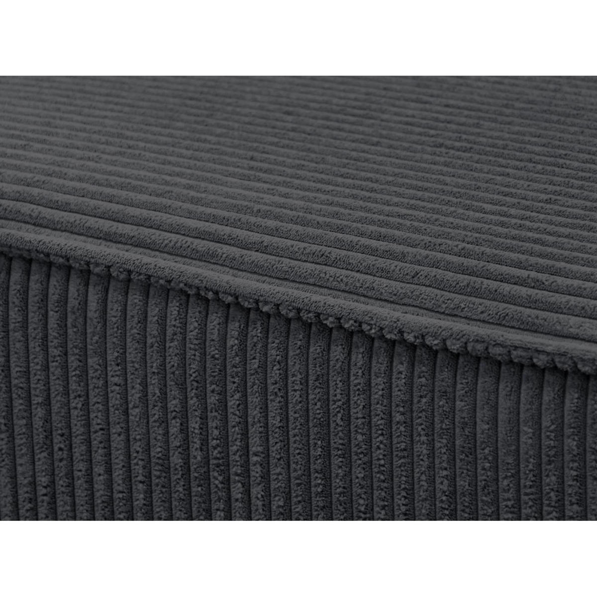 ECKSCHLAFSOFA Primo L dunkelgrau - Dunkelgrau/Schwarz, Textil (290/185cm) - Beautysofa