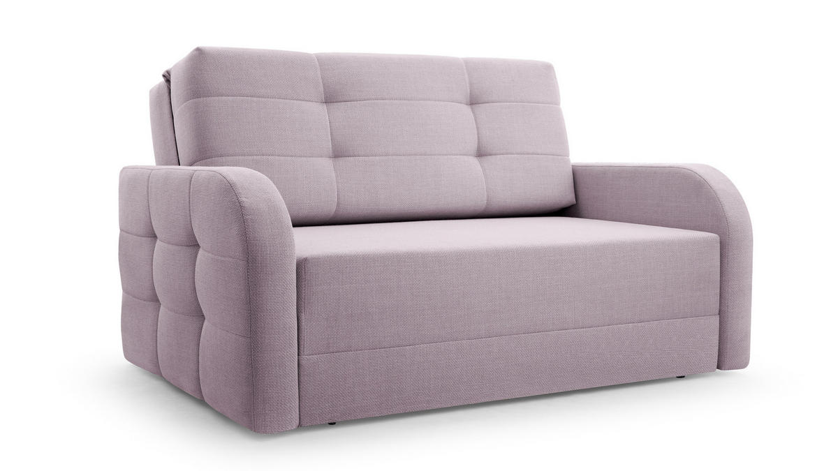 SCHLAFSOFA Porto 120 - Hellrosa (BRAGI 91) - Hellrosa, Holz (141/90/100cm) - Möblo