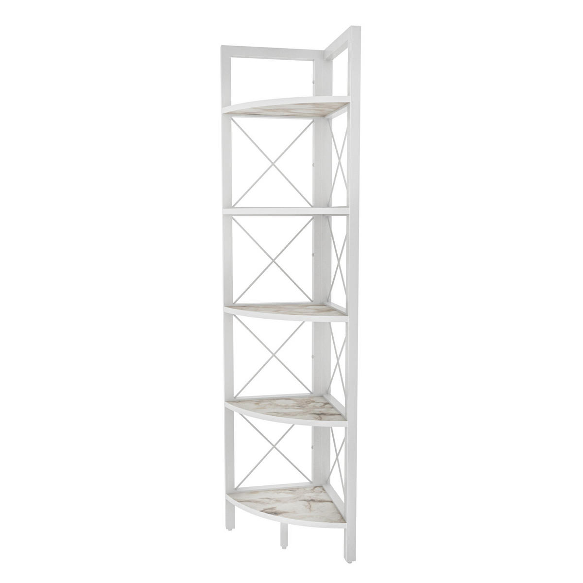 ECKREGAL Remo Weiß - Creme/Weiß, Holzwerkstoff (30.5/160/33cm) - Decorotika