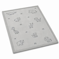 KRABBELTEPPICH samtweich und kuschelig "Zoo" 120x170cm - Grau, Textil (120/170cm) - Sanosoft