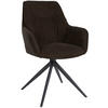 ARMLEHNENSTUHL Metall braun - Schwarz/Braun, Textil/Metall (58/91/62cm) - CLP