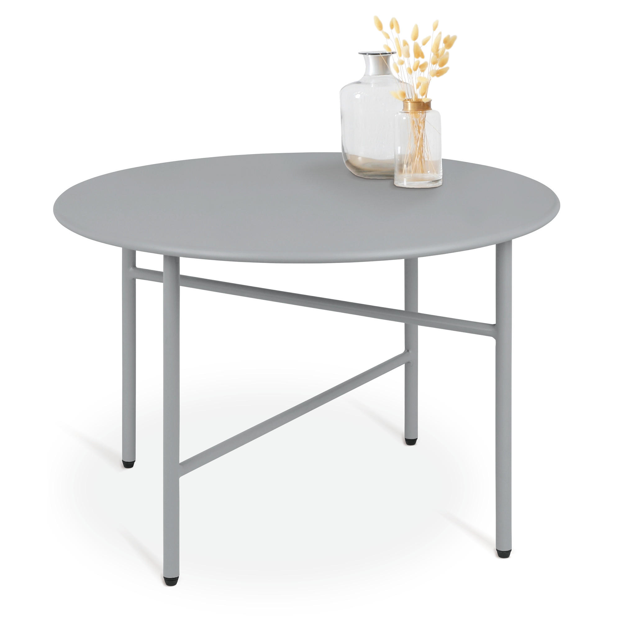 BEISTELLTISCH Finn Ø 53/36 cm Grau - Grau, Metall (53/53/36cm) - BoMoe