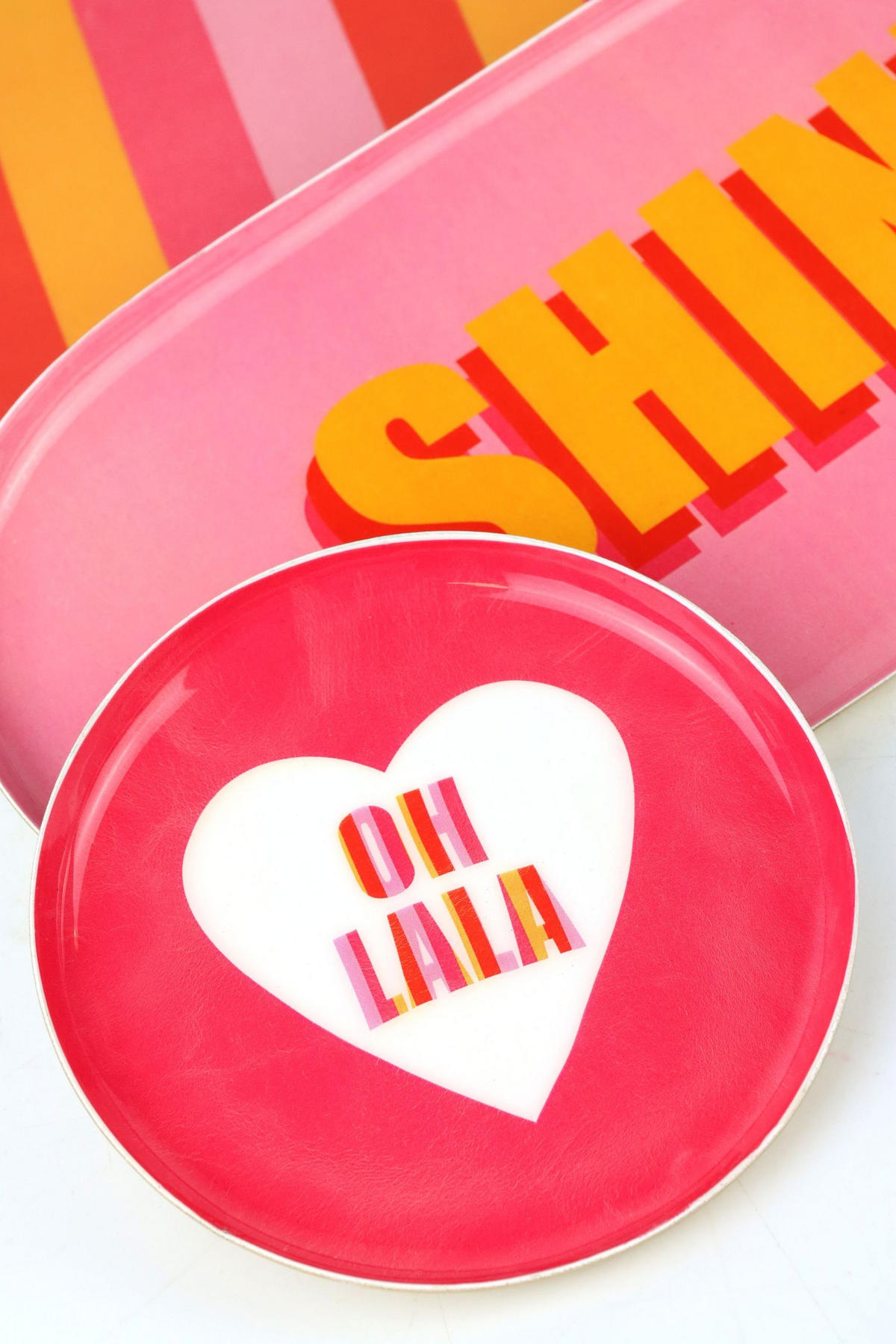 TABLETTS Message vintage creme 3er-Set - Weiß, Metall (1cm) - FURNARO