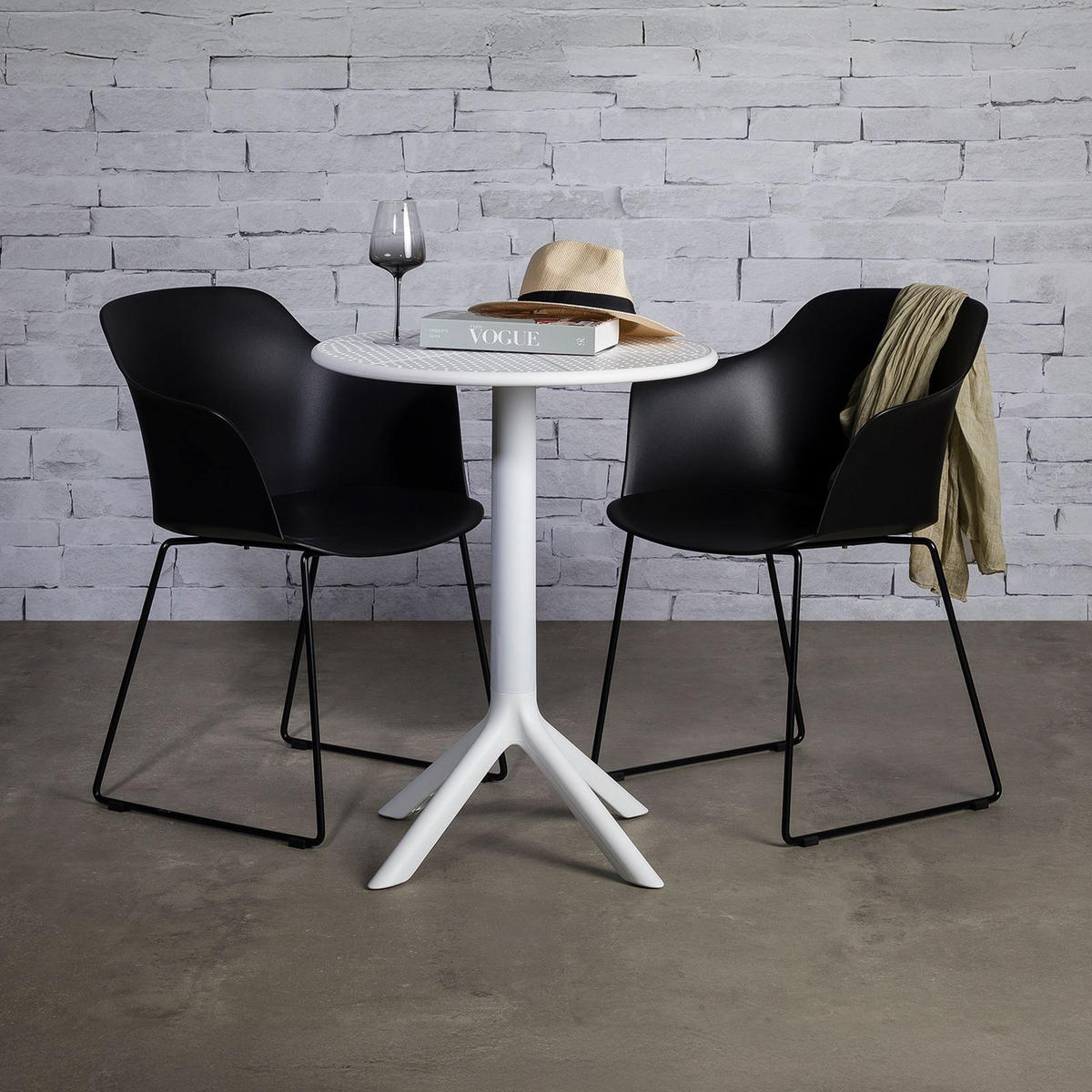 GARTENTISCH LUZ weiß - Weiß, Kunststoff (60/60/76cm) - IDIMEX