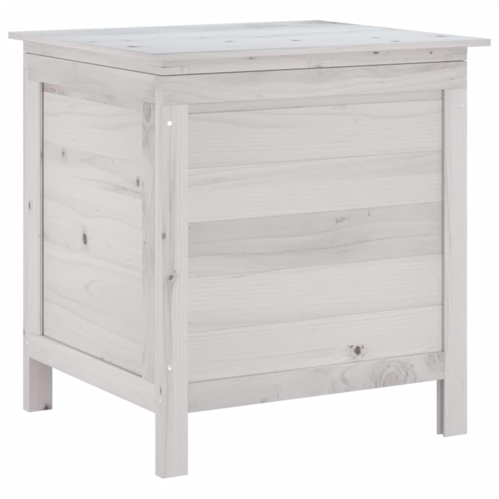 GARTENTRUHE Weiß 50x49x56,5 cm Massivholz Tanne - Weiß, Holzwerkstoff (50/56.5/49cm) - furnicato