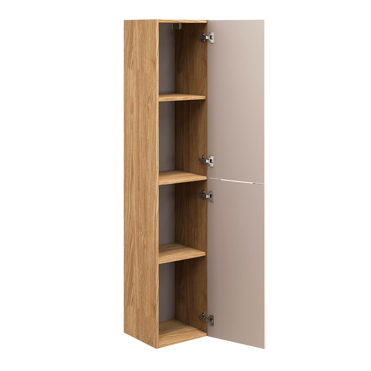 BADMÖBEL 120cm Elora 2er-Set Beige und Holz - Braun, Holzwerkstoff (120/57/46cm) - Petits-meubles