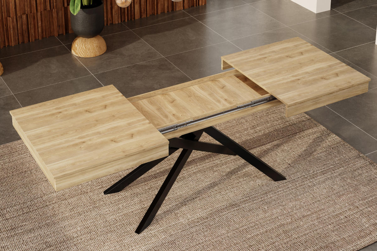 ESSTISCH 140–180/80/76 cm, Eichenfarben - Naturfarben, Holzwerkstoff (180/80/76cm)