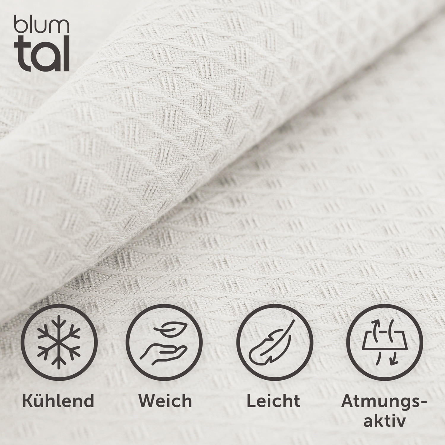 Thumbnail - Blumtal Kühldecke, Sonoma Eiche, Textil, 200x230 cm, Oeko-Tex® Standard 100, Wohntextilien, Decken, Kuscheldecken