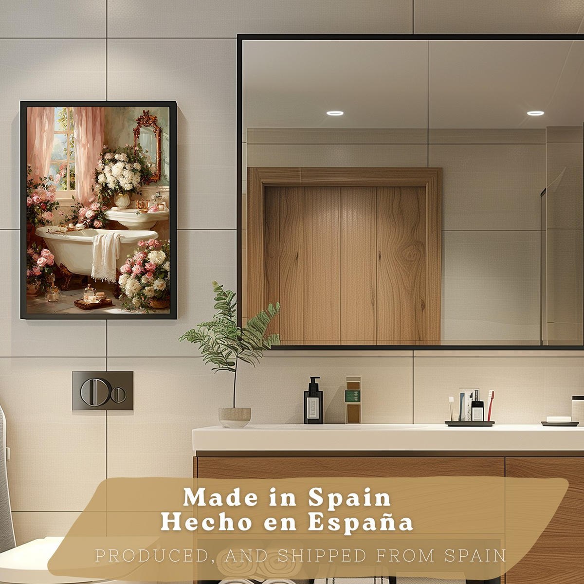PLAKÁT Sada 2 Baño revista Černý rám A3 - černá, papír (42/29.7/3cm) - Nacnic