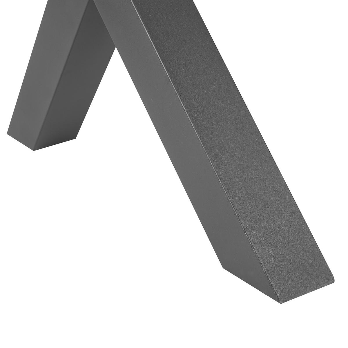 GARTENTISCH Aluminium grau 200/105 cm Cascais - Grau, Metall (200/105/74cm) - Beliani