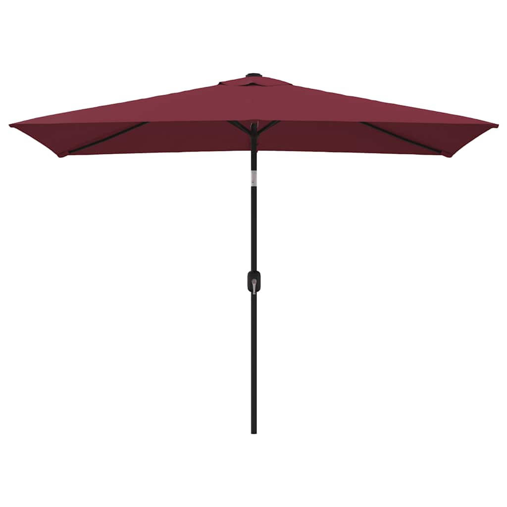 SONNENSCHIRM Mit Metall-Mast 300/200 Cm Bordeauxrot - Rot, Textil (300/200cm) - vidaXL