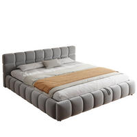 POLSTERBETT 180/200 cm in Grau Samt mit Bettkasten und LED - Grau, Holzwerkstoff/Textil (180/200cm) - STILVORA